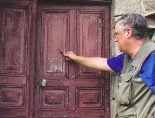 The Author Examining Bullet Holes