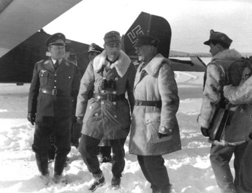 General Eduard Dietl Coming Off His Plane