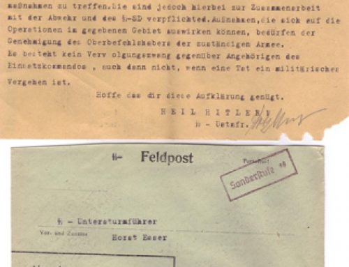 Einsatzkommando 13 / Einsatzgruppe H, Brief, 2. Juni 1943