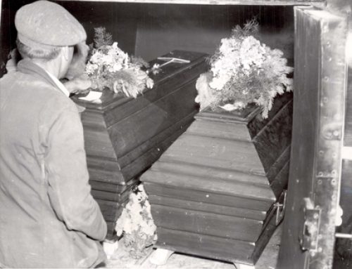 Caskets of Ohlendorf and Braune after Both Were Executed in 1951