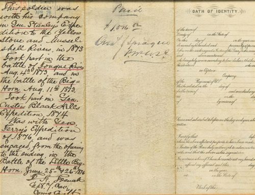 First Sergeant John Ryan’s Discharge, back side