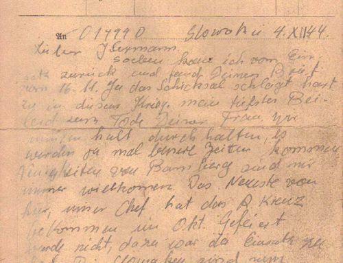 Sturmbrigade Dirlewanger Letter dated December 4, 1944