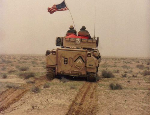 “Spartan 3” of the 5th Battalion,18th Infantry in a Bradley